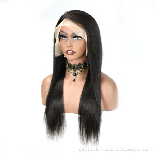 Best 13*4 Transparent Lace Brazilian Virgin 100% Human Hair Lace Front Wig For Black Women